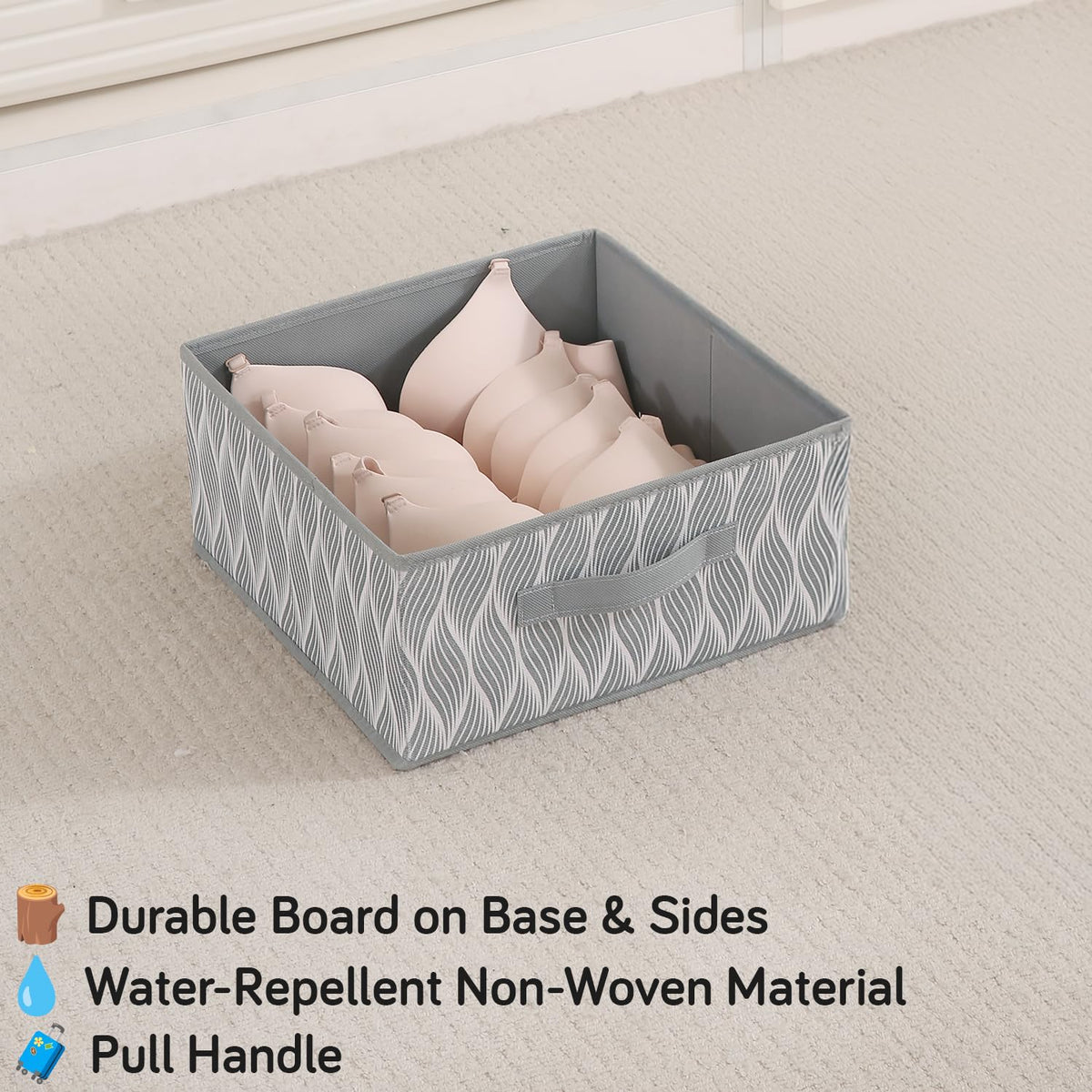 Foldable Clothes Storage Box | Durable Non-Woven Organizer with Handle