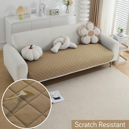 Water Repellent + Waterproof Quick Dry Sofa Seat Mat for 1/2/3 Seater Sofa - Camel