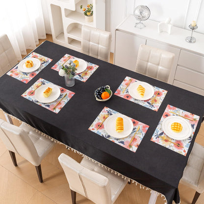 Artistic Flora PVC Washable Mats for Dining Table - Chrysanthemum