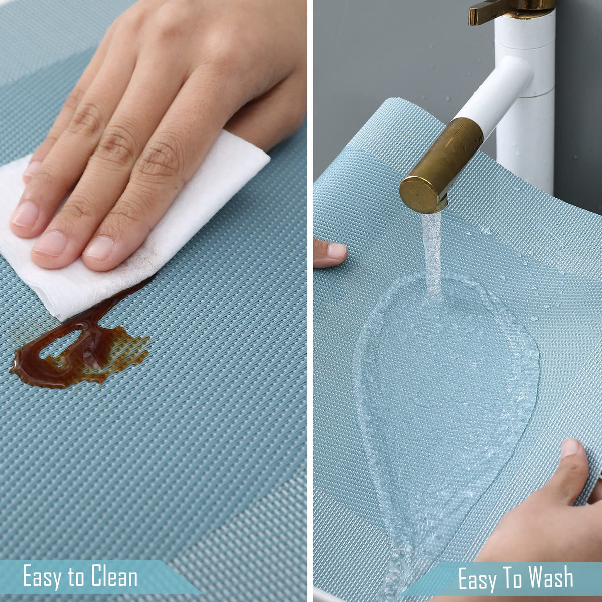 PVC Dining Table Mats, Blue