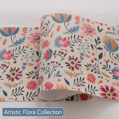 Artistic Flora PVC Washable Mats for Dining Table - Wild Daisies