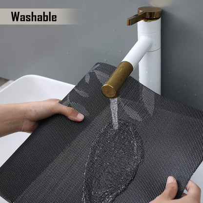 PVC Dining Table Mats, Black Leaves