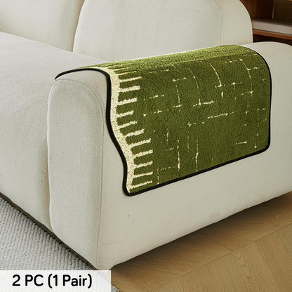 Premium Supple Soft Wavy Sofa Cover Mat, Green