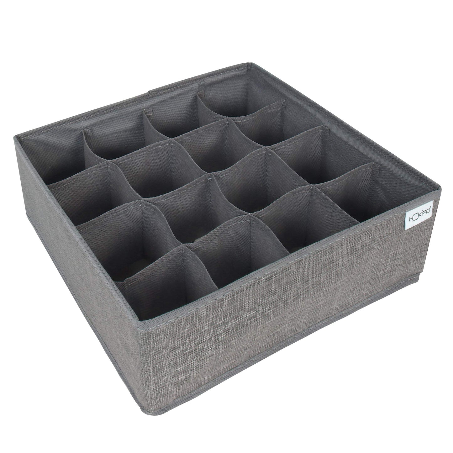 Fabric Wardrobe Organizer For Clothing Undergarments And Socks, Drawer Divider (Grey)