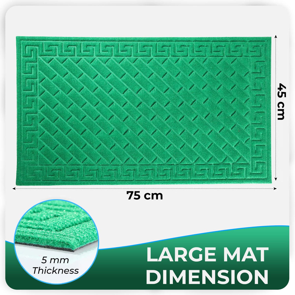 Polypropylene Outdoor mat for Entrance, Welcome mat floor mat, Green