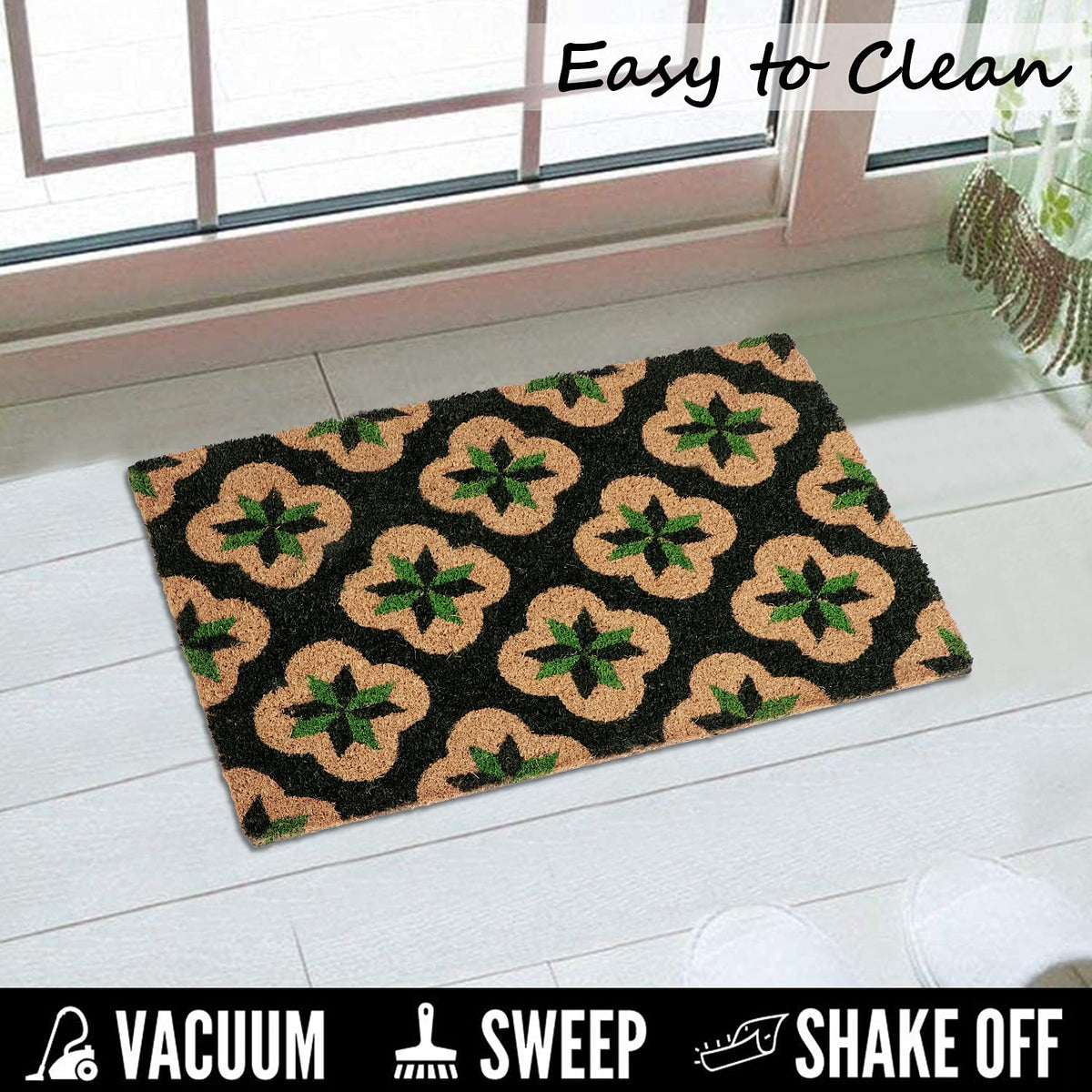 Coir Entrance Door Mat with Anti-Slip PVC Backing