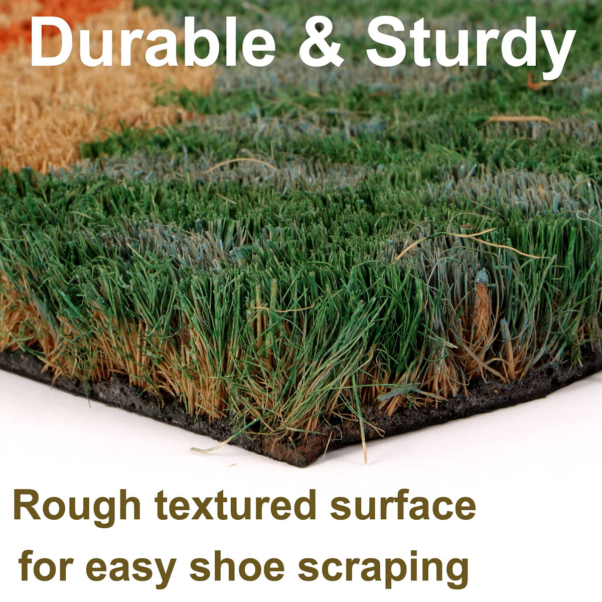 Coir Entrance Door Mat with Anti-Slip PVC Backing