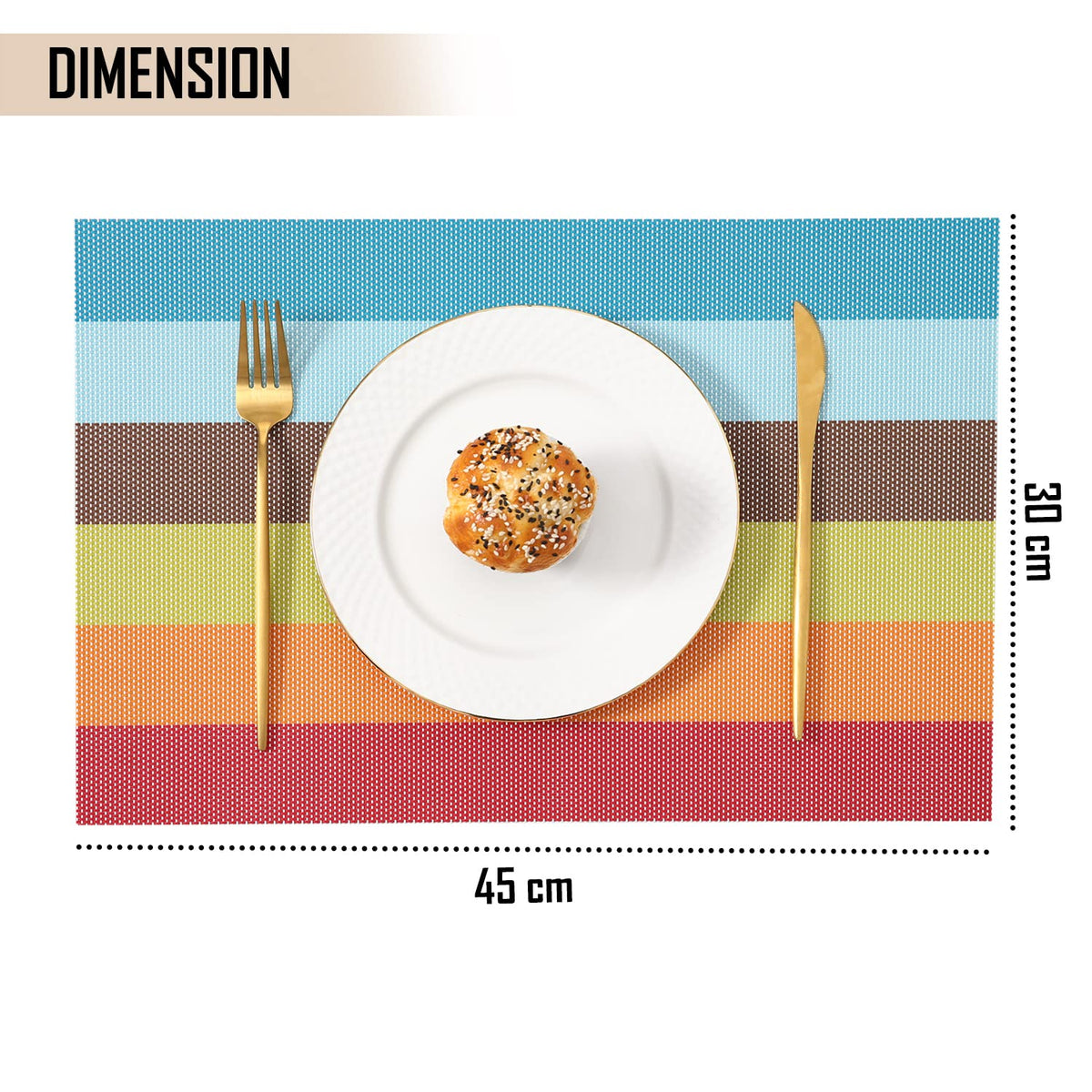 PVC Dining Table Mats, Multicolour