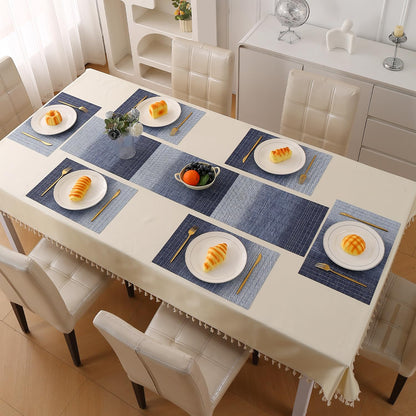 GradientHue PVC Mats for Dining Table - Ocean Hue