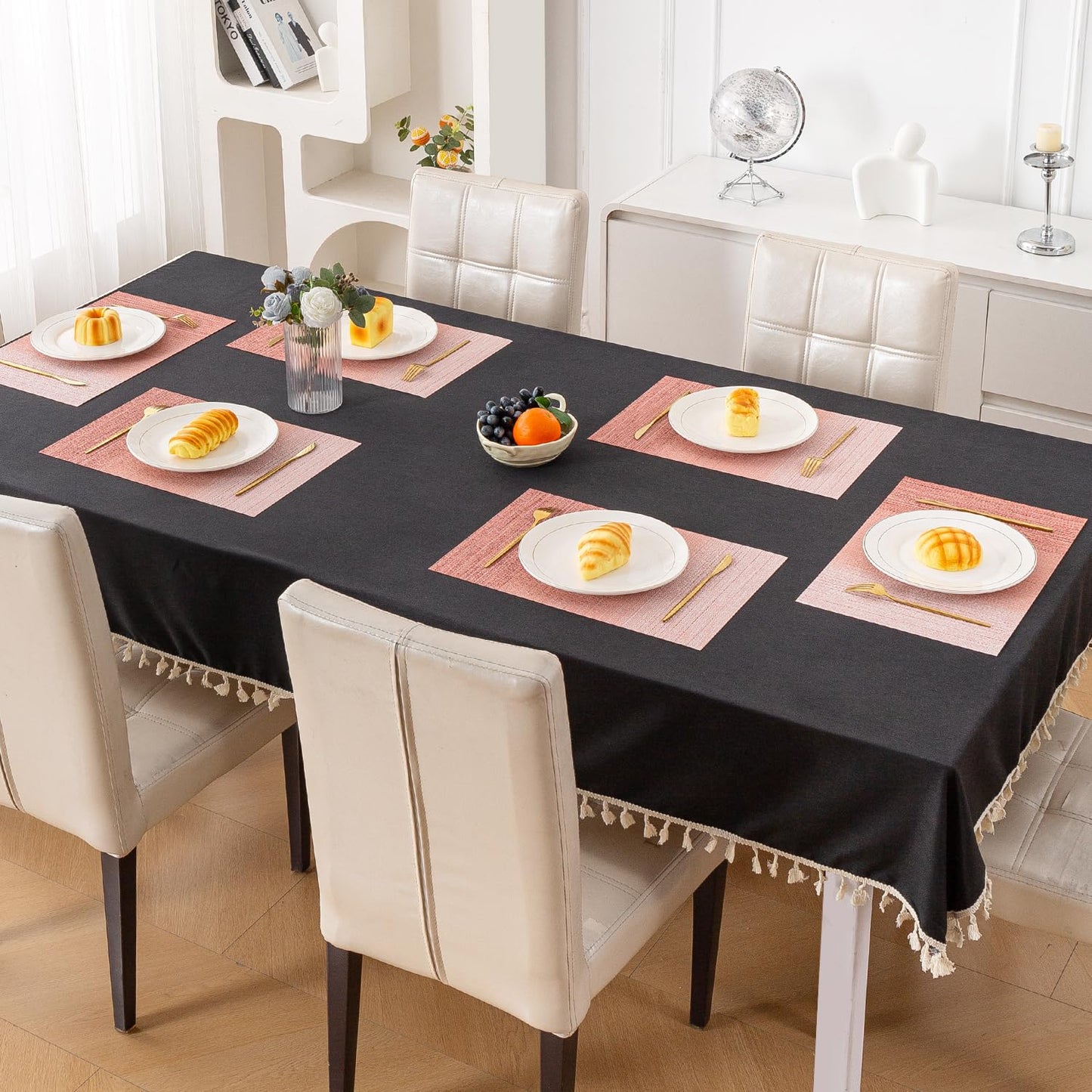 GradientHue PVC Mats for Dining Table - Sunset Glow