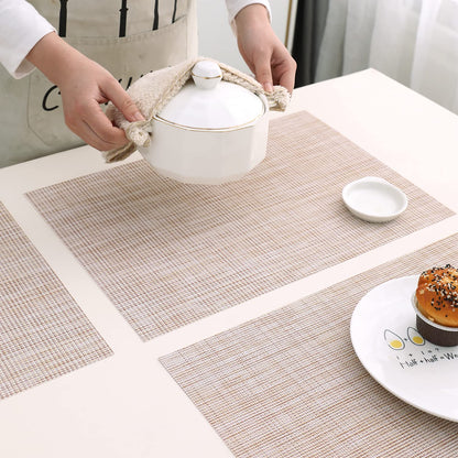 PVC Dining Table Mats, Beige