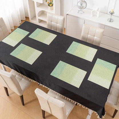GradientHue PVC Mats for Dining Table - Meadow Mist