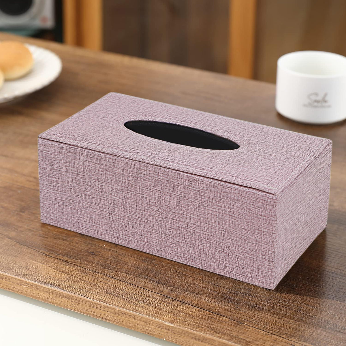 Buy Premium Lavender Faux Leather Tissue Paper Holder | HOKIPO