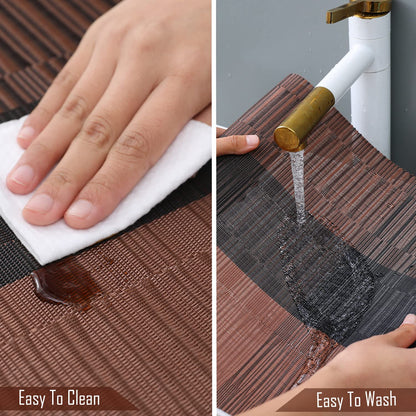 PVC Table Runner, Metallic Brown
