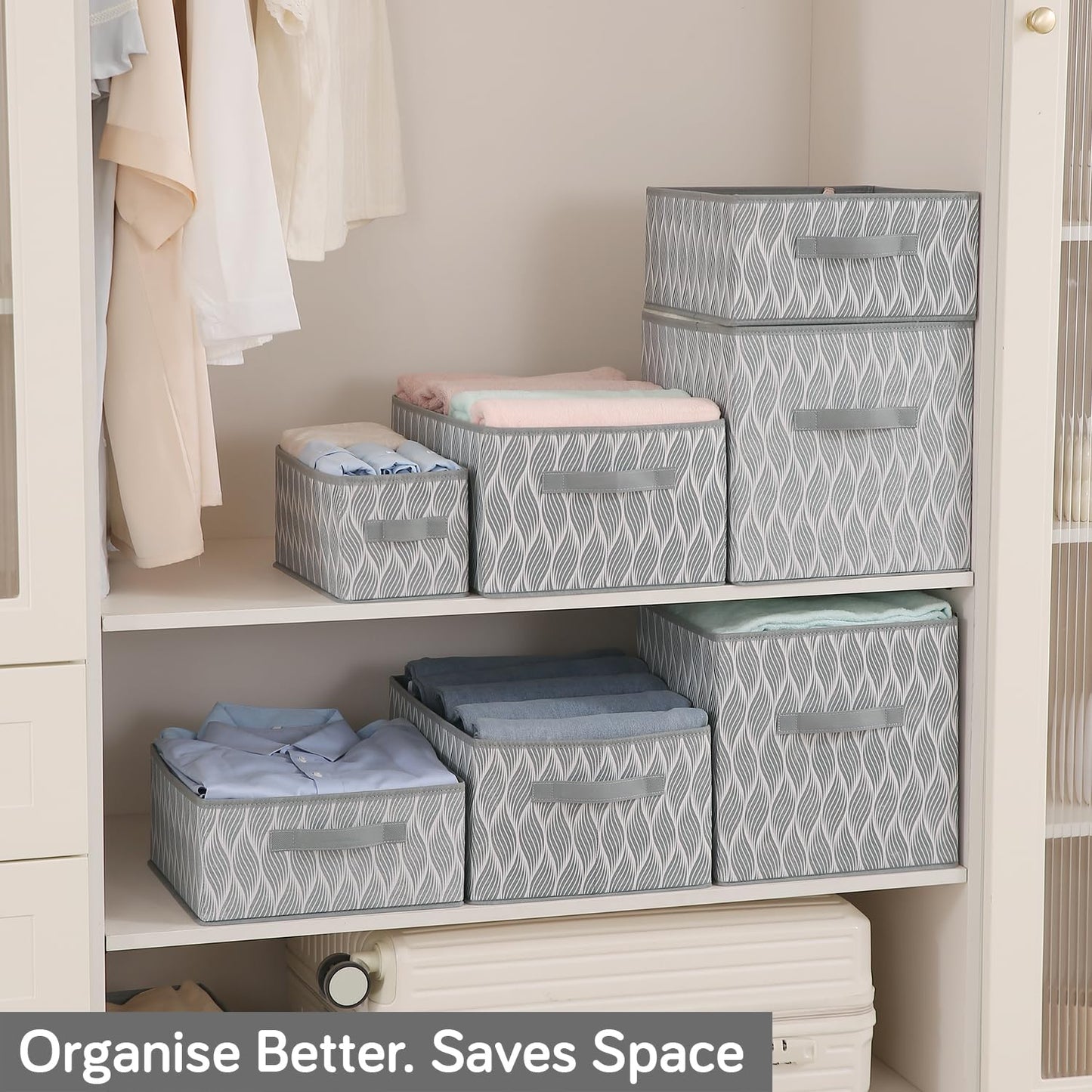 Foldable Clothes Storage Box | Durable Non-Woven Organizer with Handle