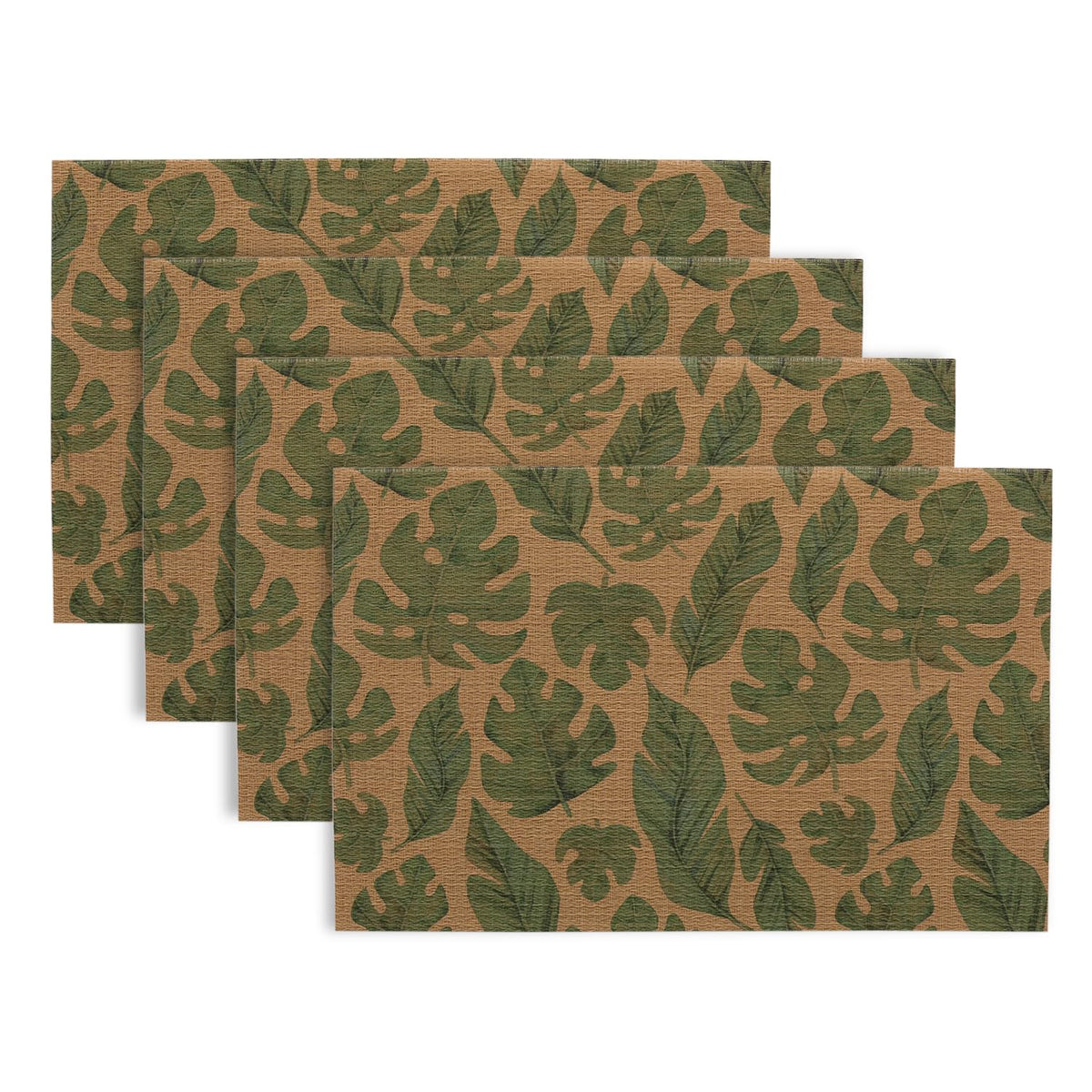 Botanical Tropic PVC Mats for Dining Table - Cana Lily Leaves