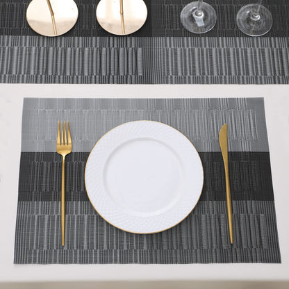 PVC Dining Table Mats, Grey