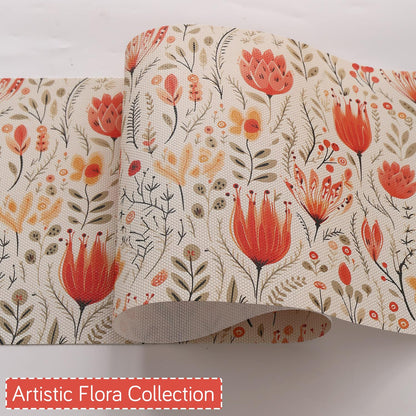 Artistic Flora PVC Washable Mats for Dining Table - Tulip Flora