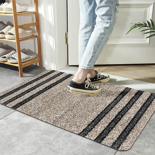 Rubber Back Dirt Trapper Entrance Rectangular Door Mats Big Size, Brown- 48X78 Cm