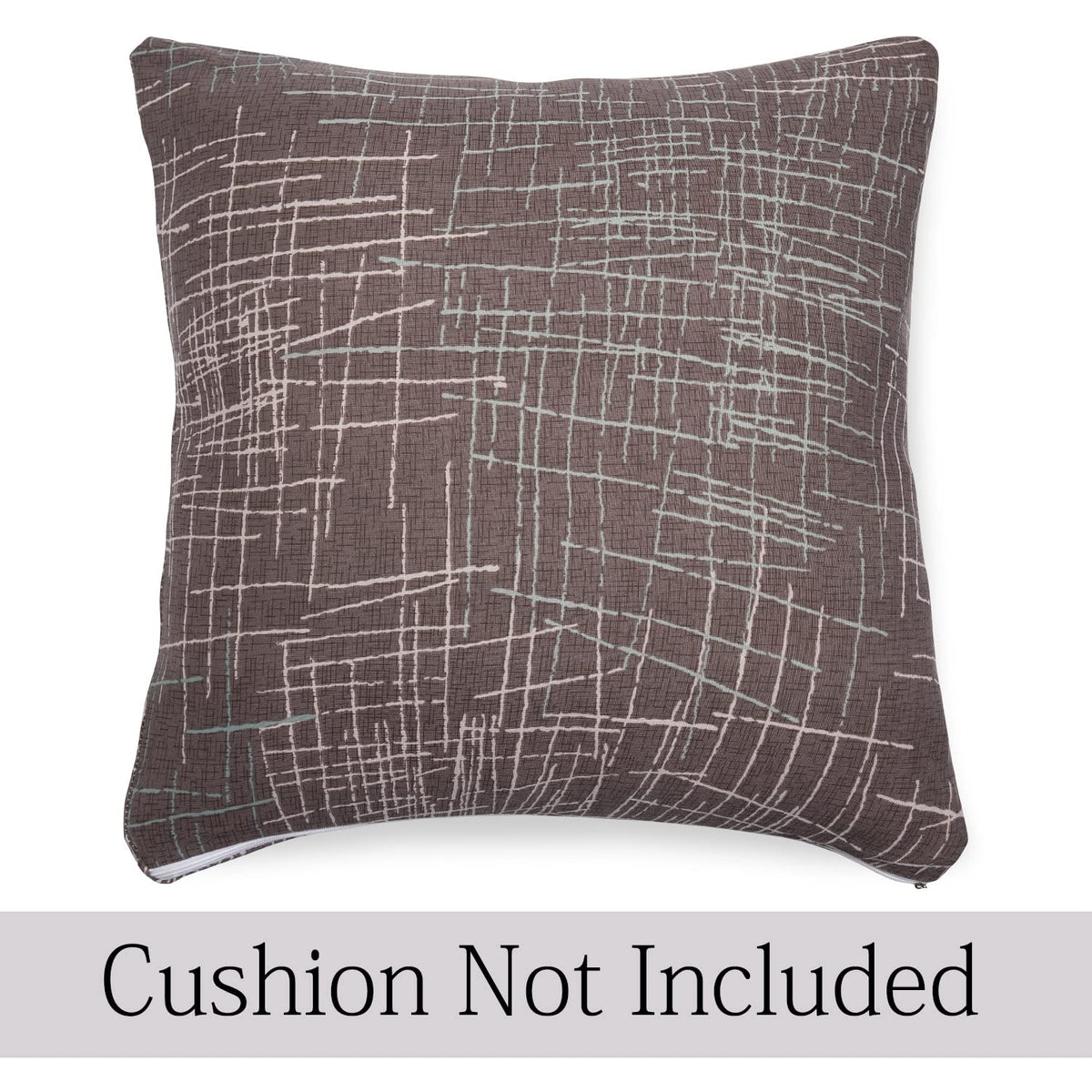 Fancy Abstract Lines Brown Printed zippered cushion cover online