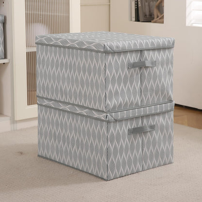 Foldable Cloth Storage Box | Wardrobe Organizer with Lid