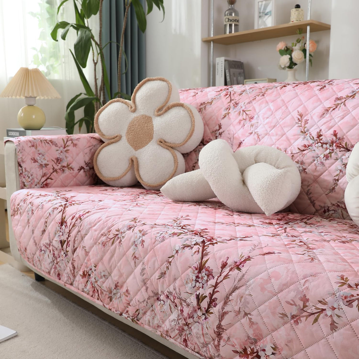 Stylish 3 seater quilted waterproof sofa mat | Hokipo