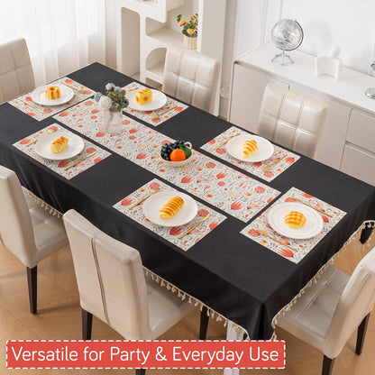 Artistic Flora PVC Washable Mats for Dining Table - Tulip Flora