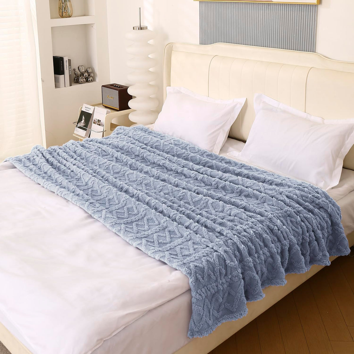 Buy Powder Blue Colour Luxury AC Blanket | HOKIPO