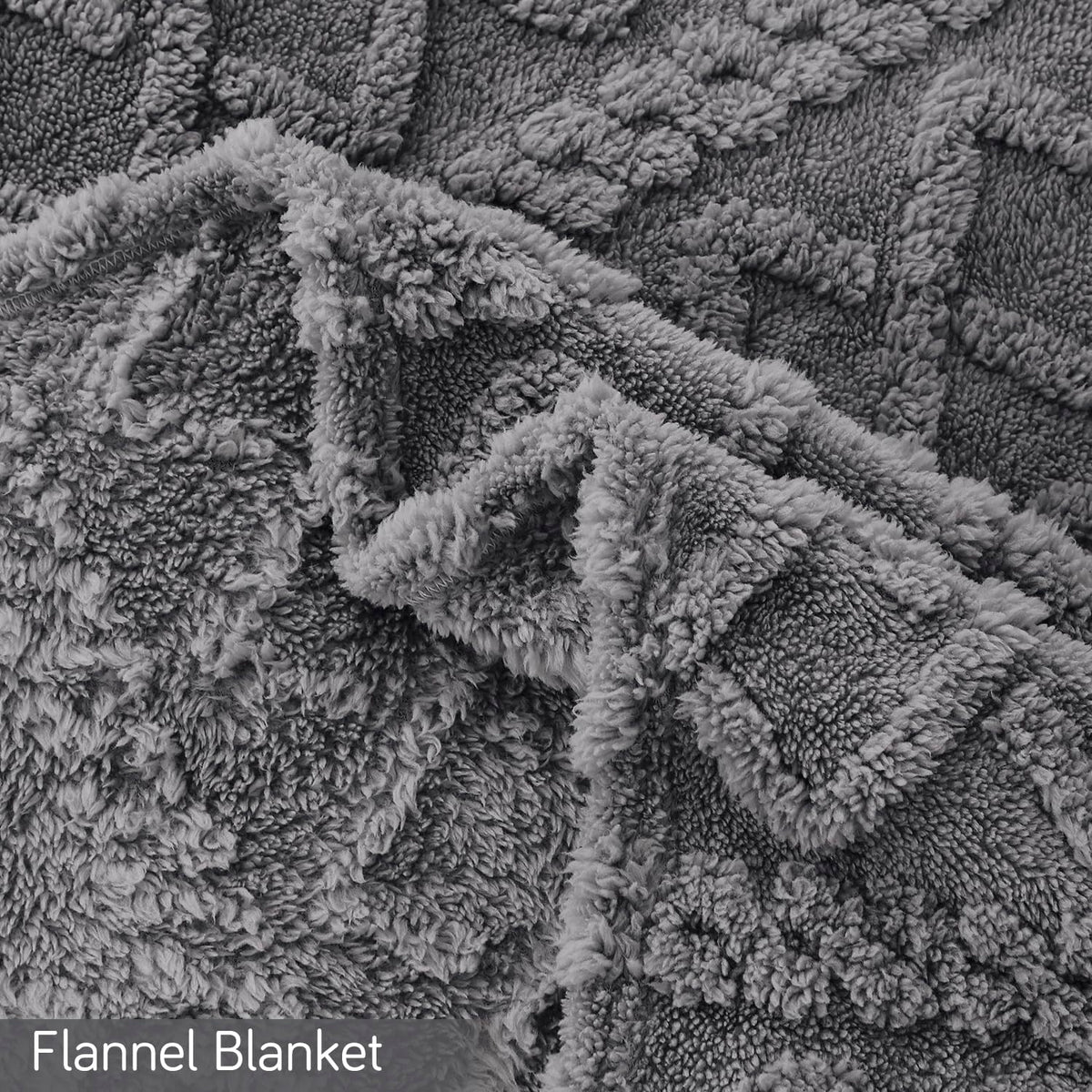 Buy dark grey colour lightweight and soft flannel fleece blanket | HOKIPO