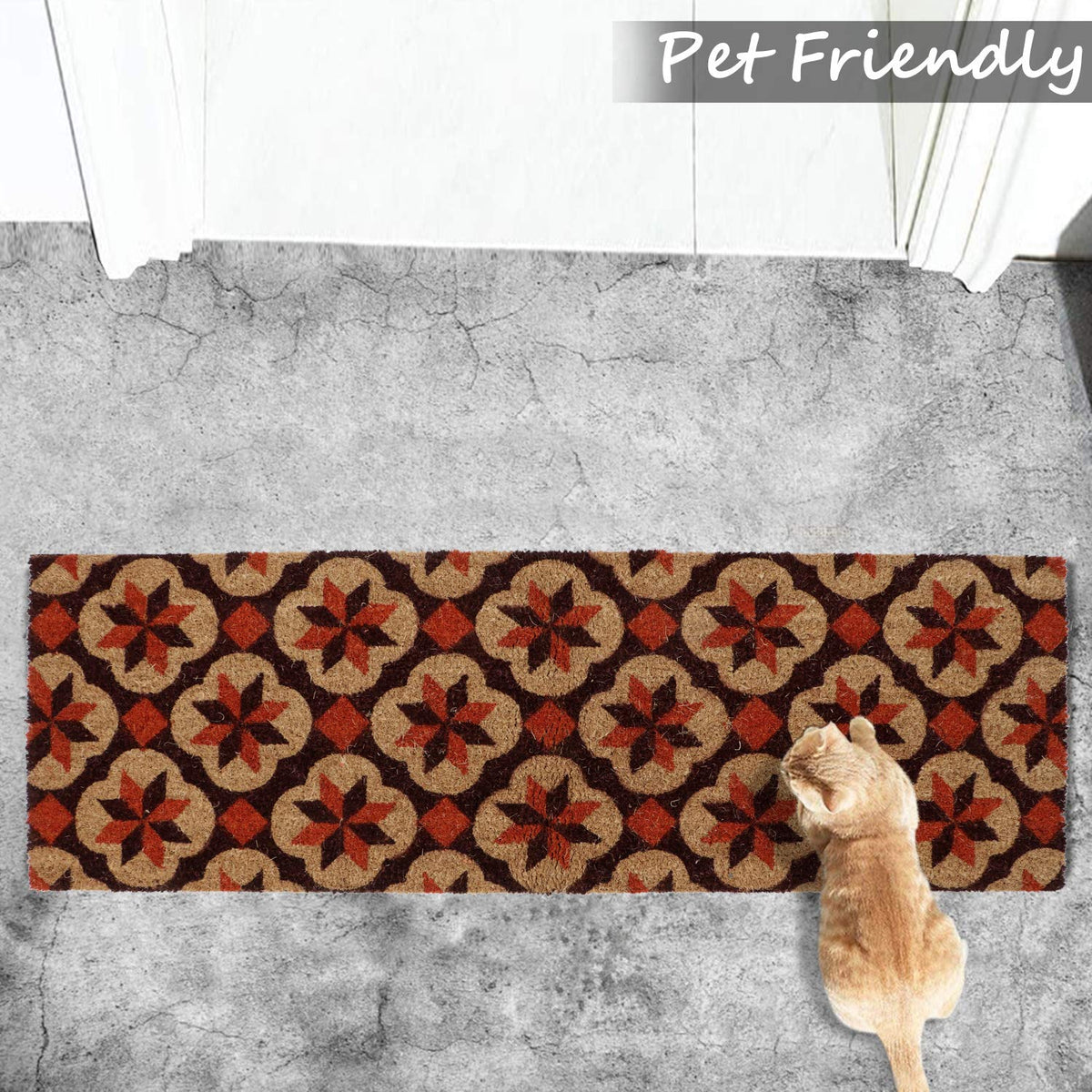Coir Entrance Door Mat with Anti-Slip PVC Backing