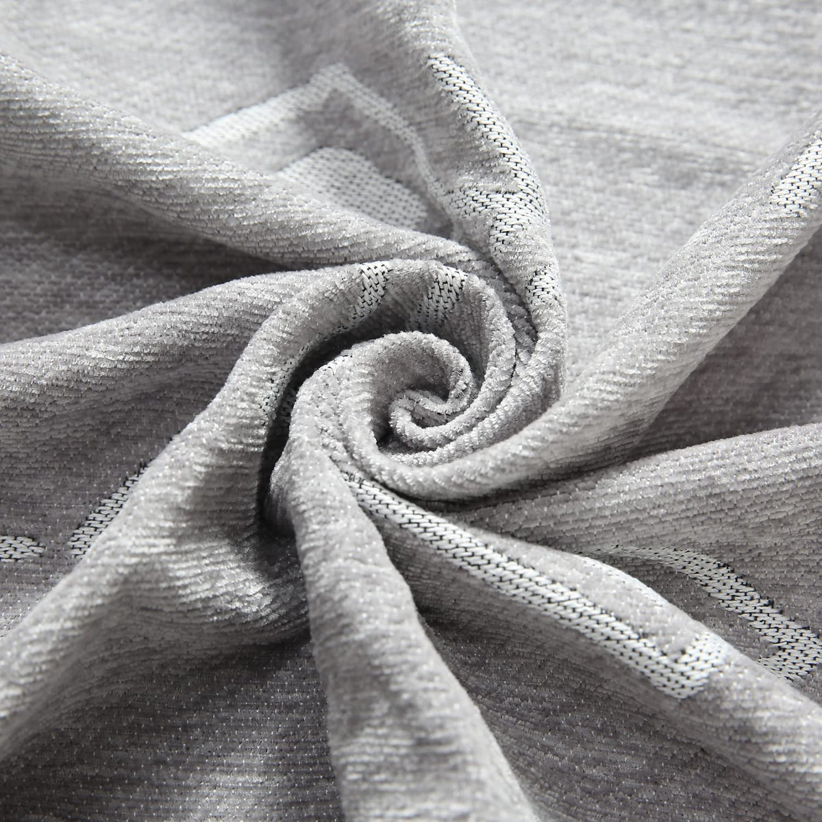 Thick, Soft and Pet Friendly Chenille Sofa Cover Throw, Grey Aztec