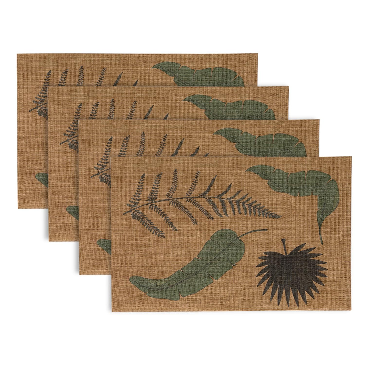 Botanical Tropic PVC Mats for Dining Table - Fern Fronds