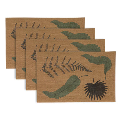 Botanical Tropic PVC Mats for Dining Table - Fern Fronds