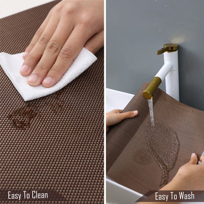 PVC Table Runner, Brown