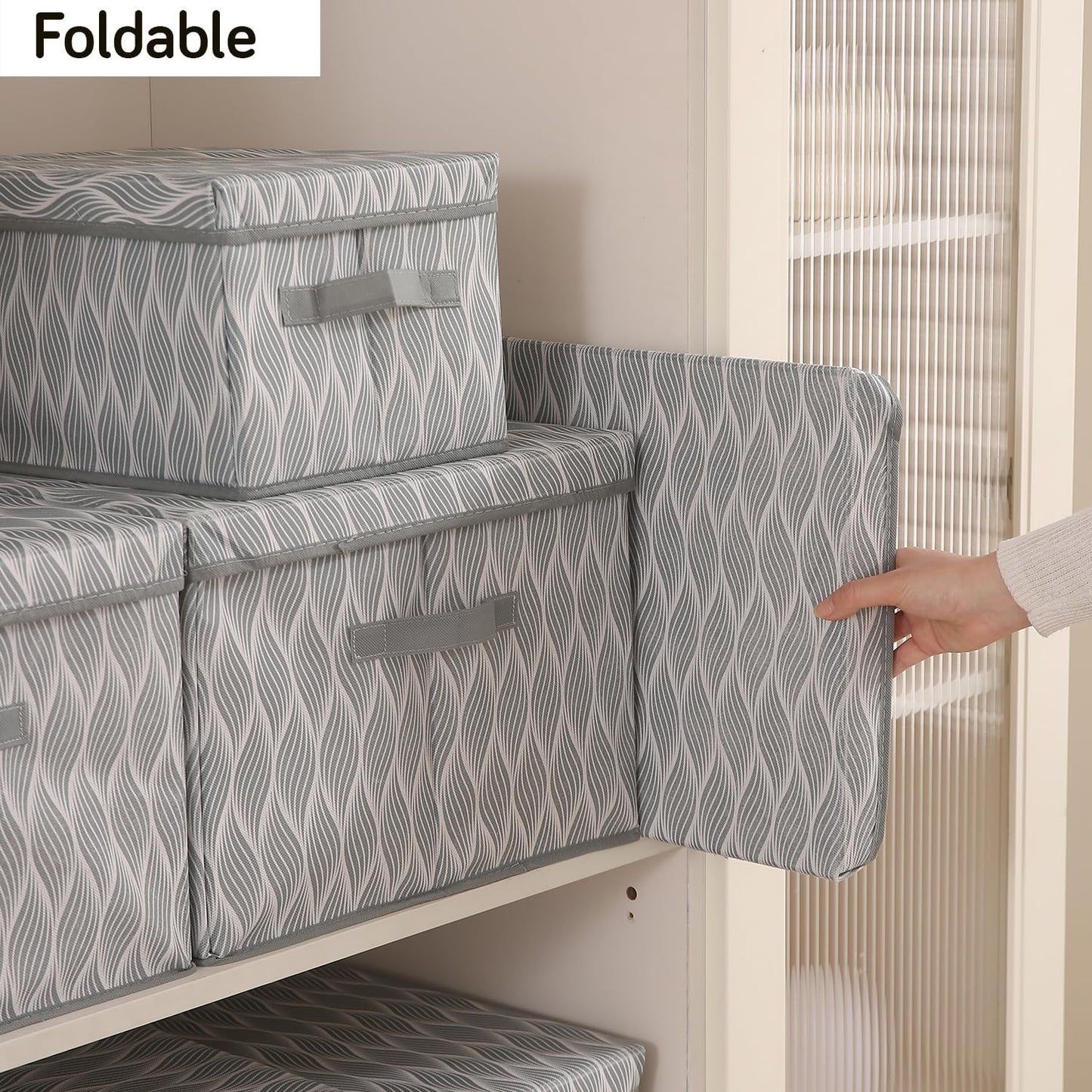 Foldable Cloth Storage Box | Wardrobe Organizer with Lid