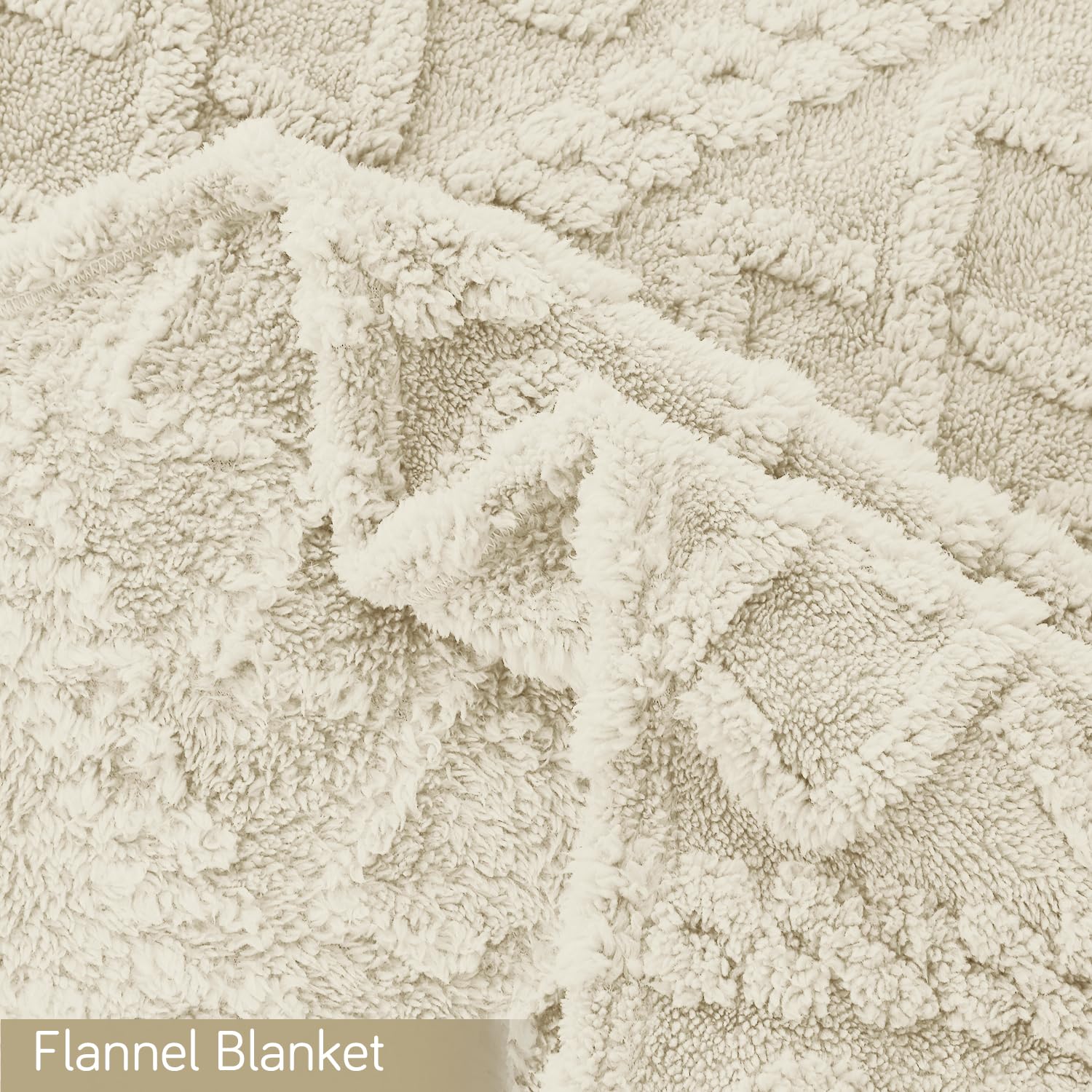 Buy 220 GSM Flannel Cream Colour Fleece Blanket | HOKIPO