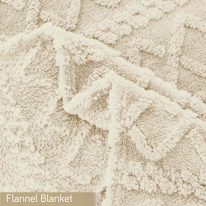 Buy 220 GSM Flannel Cream Colour Fleece Blanket | HOKIPO