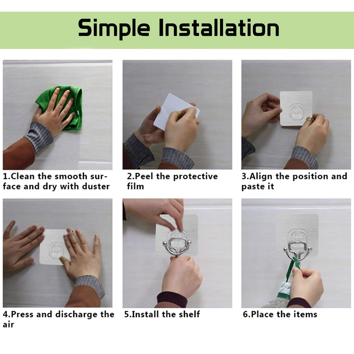 Magic Sticker Series Strong Adhesive Hooks, 4 Pieces