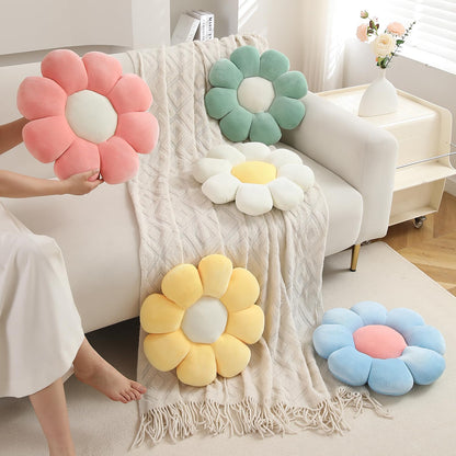 Luxury Flower Plush Decorative Pillow – Ultra-Soft Seating Cushion (42 cm, Swan White)