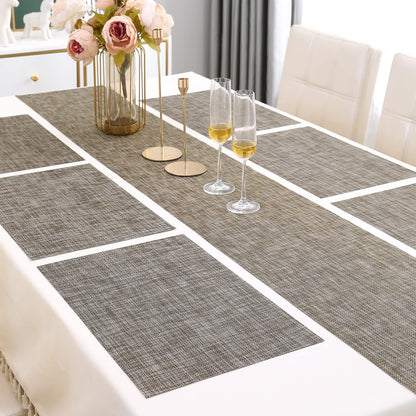 PVC Dining Table Mats, Ash Grey