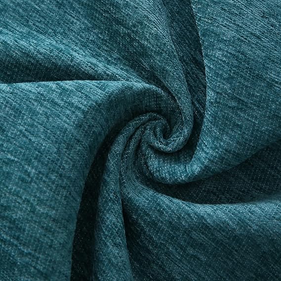 Breathable, soft Blue colour chenille sofa throw 

