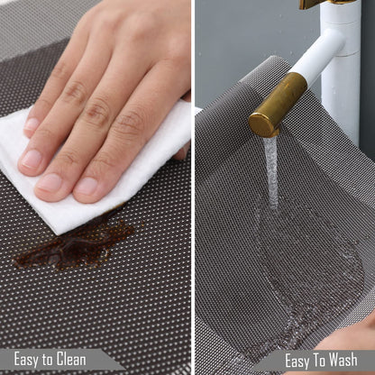 PVC Dining Table Mats, Dark Grey