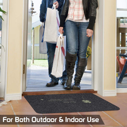 Antislip Rubber Back Dirt Trapper Inside Outside Main Door Mats for Entrance Big Size, 45 x 70 cm, Grey
