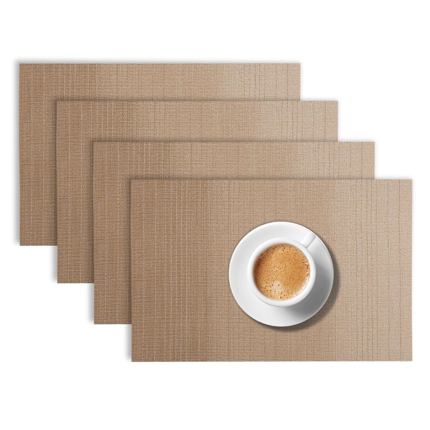 GradientHue PVC Mats for Dining Table - Sand Oasis