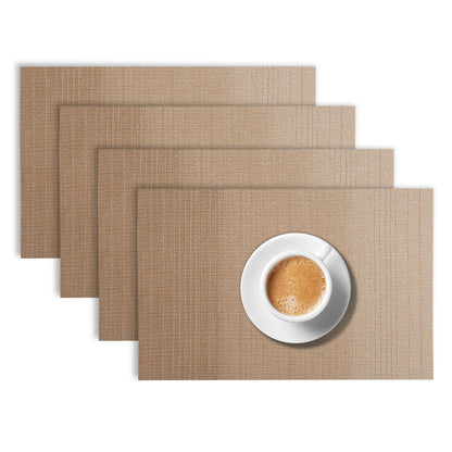 GradientHue PVC Mats for Dining Table - Sand Oasis