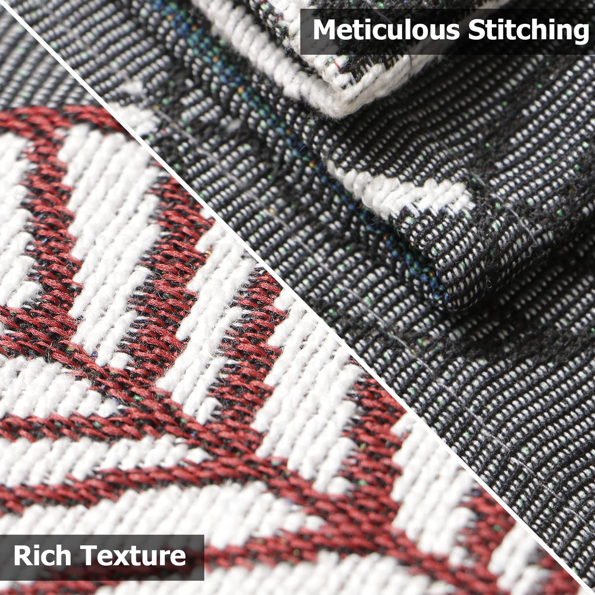 Cotton Jacquard Dining Table Mats, Grey Leaves