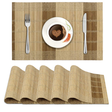 Buy Rectangle Heat Resistant Bamboo Placemats Set of 6