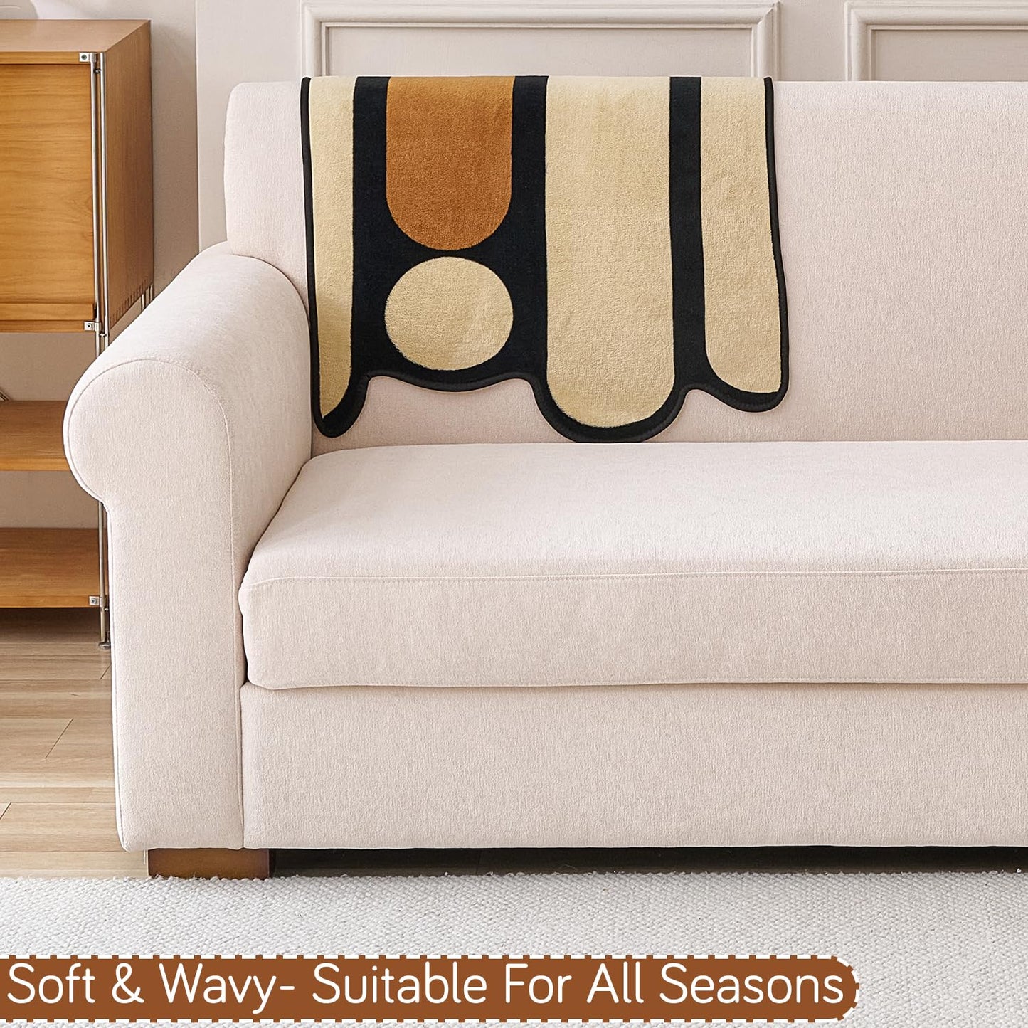 Moderna Curves All Season Sofa Cover Mat, Oyster Beige