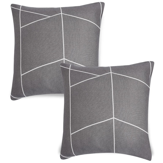 Cute Ash Grey Abstract Printed square pillow covers online