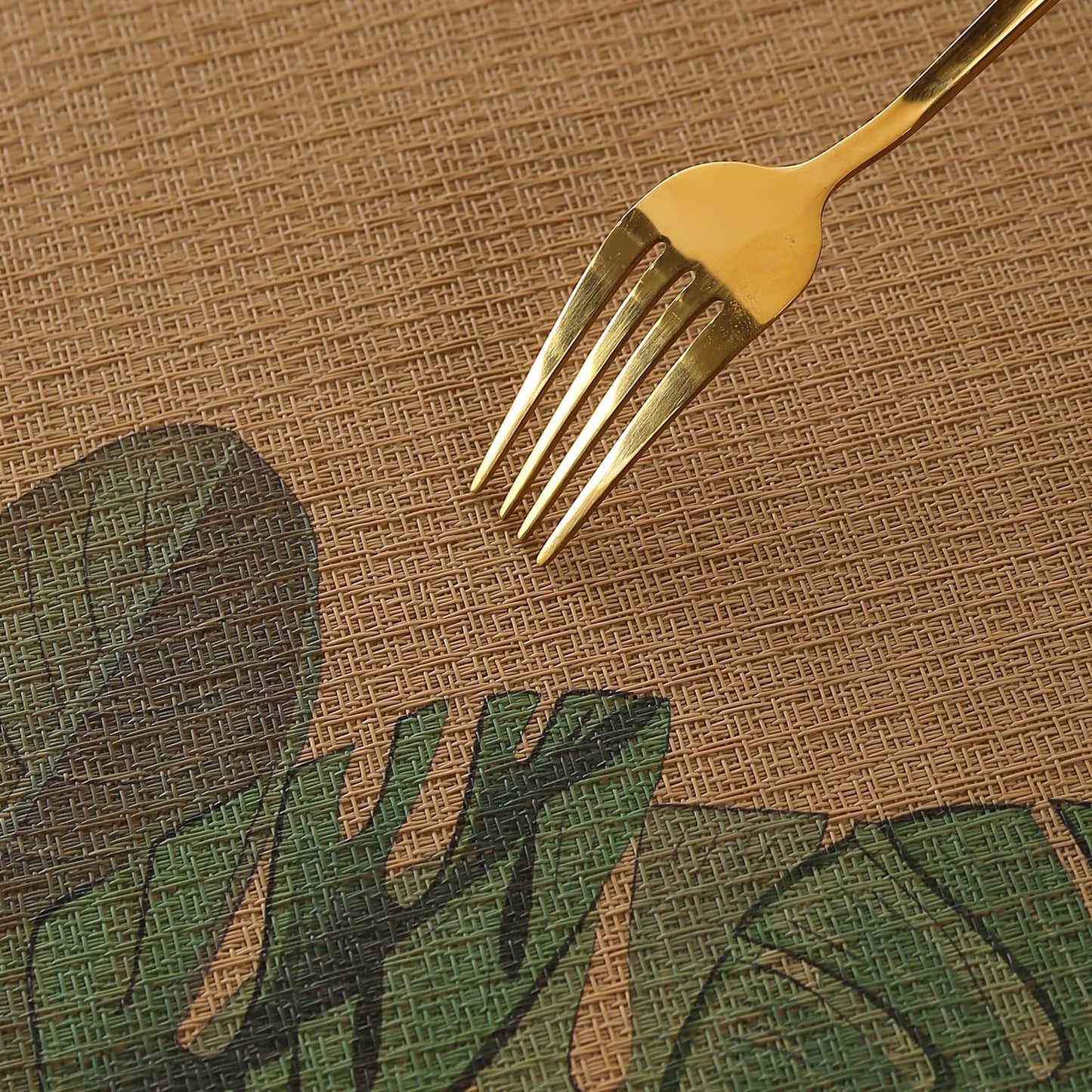 Botanical Tropic PVC Mats for Dining Table - Bird of Paradise Leaves